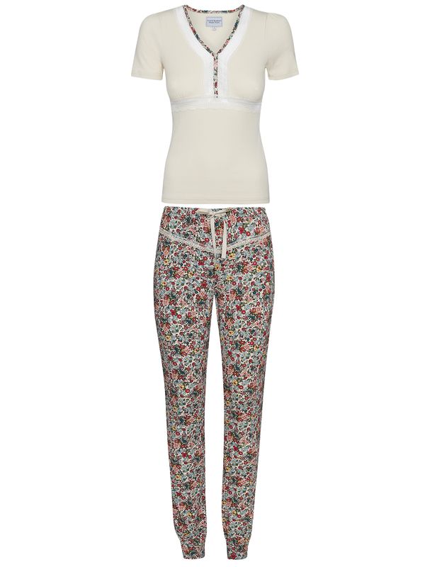 Nastrovje Potsdam Vive Maria French Flower Damen Pyjama creme/allover Jubiläumsangebot