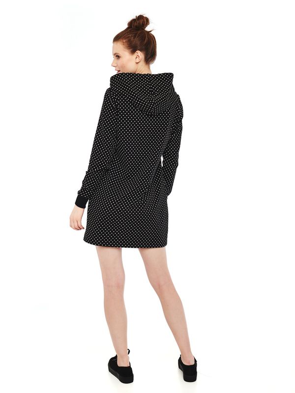 Nastrovje Potsdam Pussy Deluxe Cherries Dots Damen Sweatkleid schwarz allover Blitzangebot