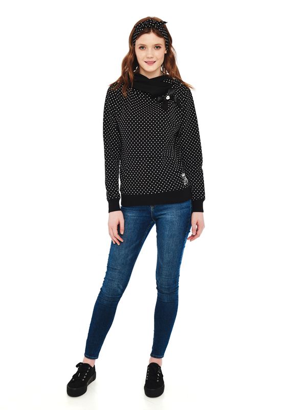 Nastrovje Potsdam Pussy Deluxe Dots Shawl Damen Schalkragenpullover schwarz Große Rabatte