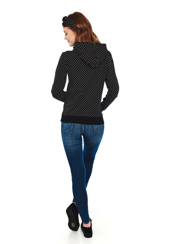 Nastrovje Potsdam Pussy Deluxe Dots Shawl Damen Schalkragenpullover schwarz Große Rabatte