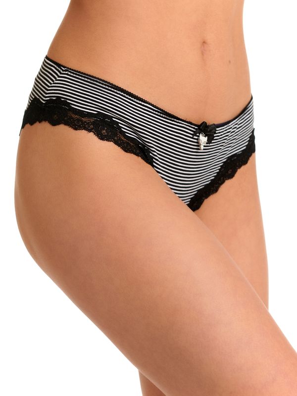 Nastrovje Potsdam Pussy Deluxe 3er Set Damen Slip-Set schwarz allover Neuheiten