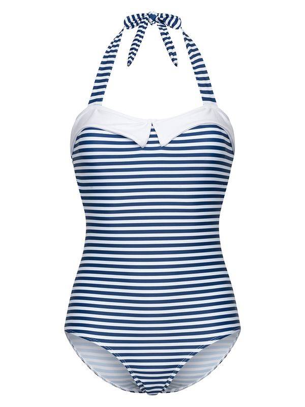 Nastrovje Potsdam Pussy Deluxe Maritim Damen Badeanzug blau allover