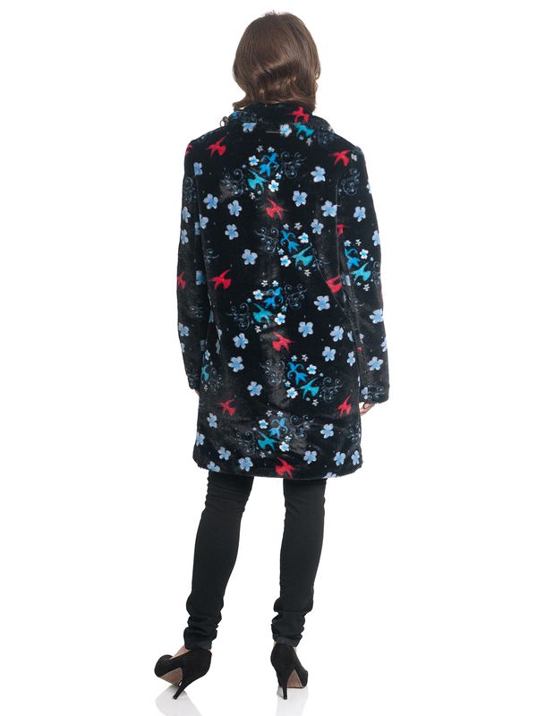 Nastrovje Potsdam Pussy Deluxe Blossom Coat Damen Wintermantel schwarz allover Begrenzte Freigabe