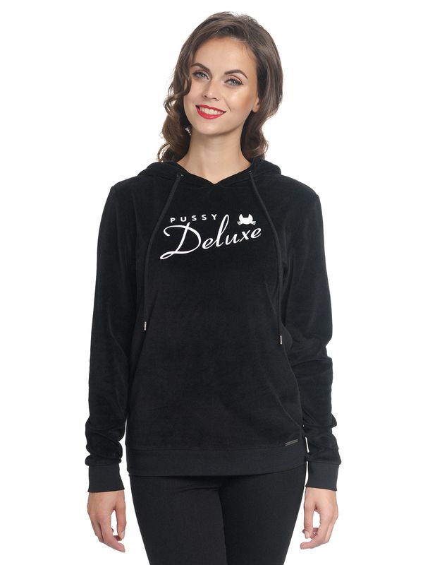Nastrovje Potsdam Pussy Deluxe Classic Fluffy Hoodie schwarz Letzte 3 Tage