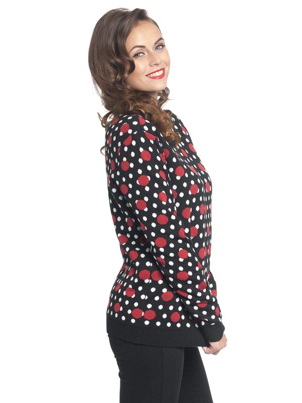 Nastrovje Potsdam Pussy Deluxe Mixed Dotties Knit Pullover schwarz allover JETZT KAUFEN