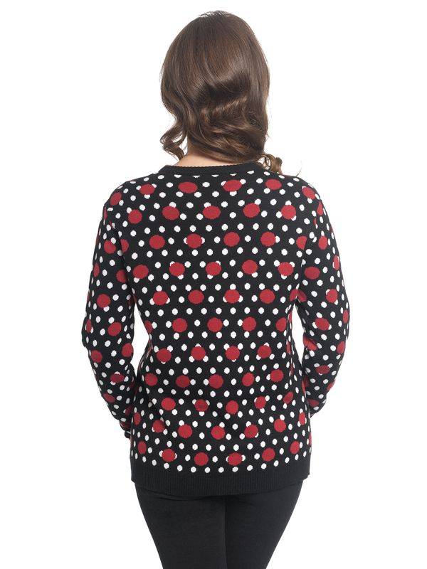 Nastrovje Potsdam Pussy Deluxe Mixed Dotties Knit Pullover schwarz allover JETZT KAUFEN