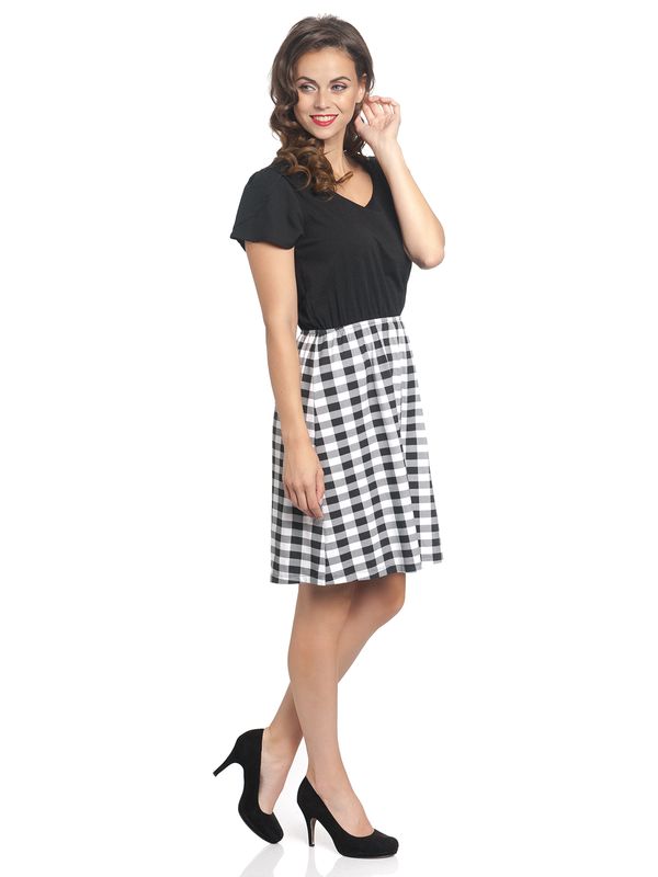 Nastrovje Potsdam Pussy Deluxe Vichy Fantasy Dress schwarz/allover Neueste Stile