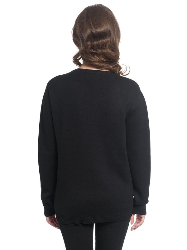 Nastrovje Potsdam Pussy Deluxe Checkered Knit Damen Strickpullover schwarz/weiß Letzte 2 Tage