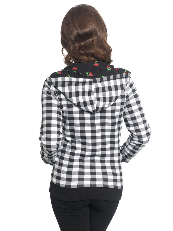 Nastrovje Potsdam Pussy Deluxe Vichy & Cherries Wendejacke schwarz allover Letzter Tag