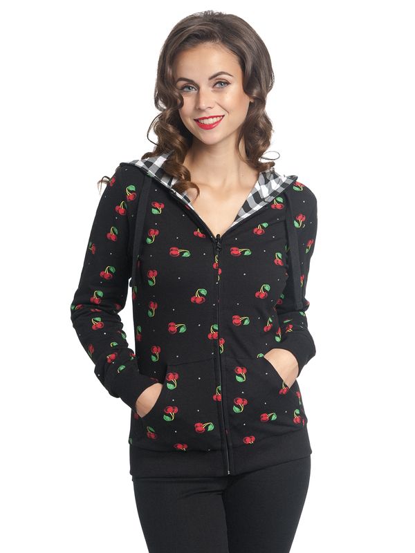 Nastrovje Potsdam Pussy Deluxe Vichy & Cherries Wendejacke schwarz allover Letzter Tag