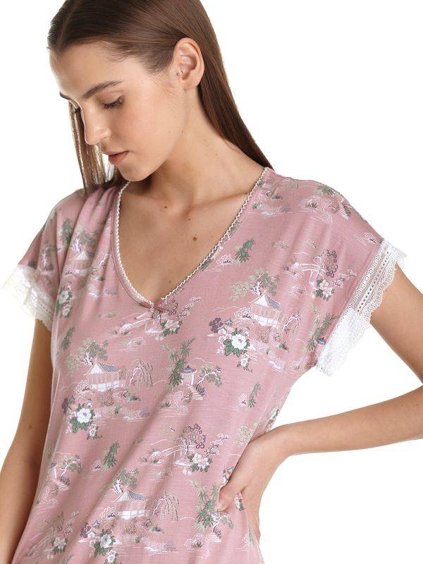Nastrovje Potsdam Vive Maria Teahouse Rose Damen Nachthemd lightpink allover Nur noch ein Tag übrig