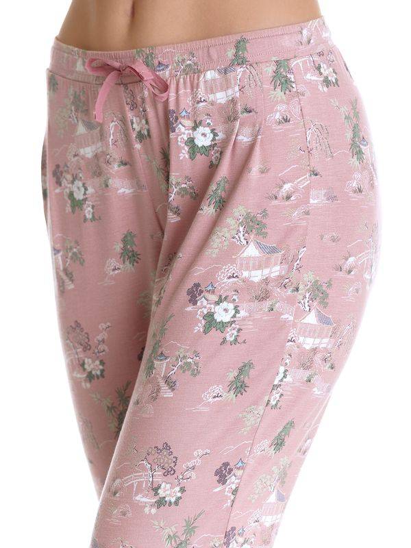 Nastrovje Potsdam Vive Maria Chinese Teahouse Damen Schlafhose lightpink allover Super Rabatt
