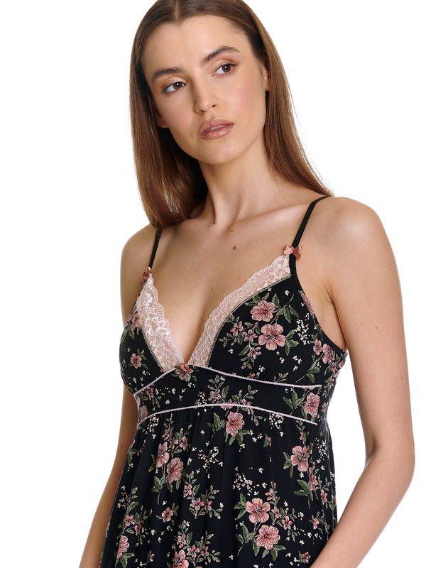 Nastrovje Potsdam Vive Maria Hibiscus Dream Damen Negligée schwarz allover Clearance-Verkauf