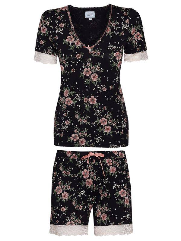 Nastrovje Potsdam Vive Maria Hibiscus Love Damen Pyjama schwarz allover Begrenzt auf 3 Tage