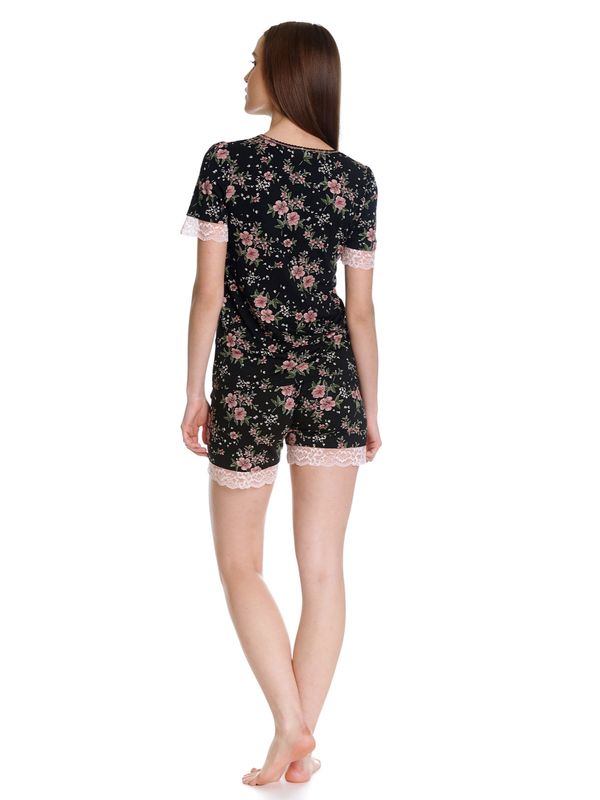 Nastrovje Potsdam Vive Maria Hibiscus Love Damen Pyjama schwarz allover Begrenzt auf 3 Tage