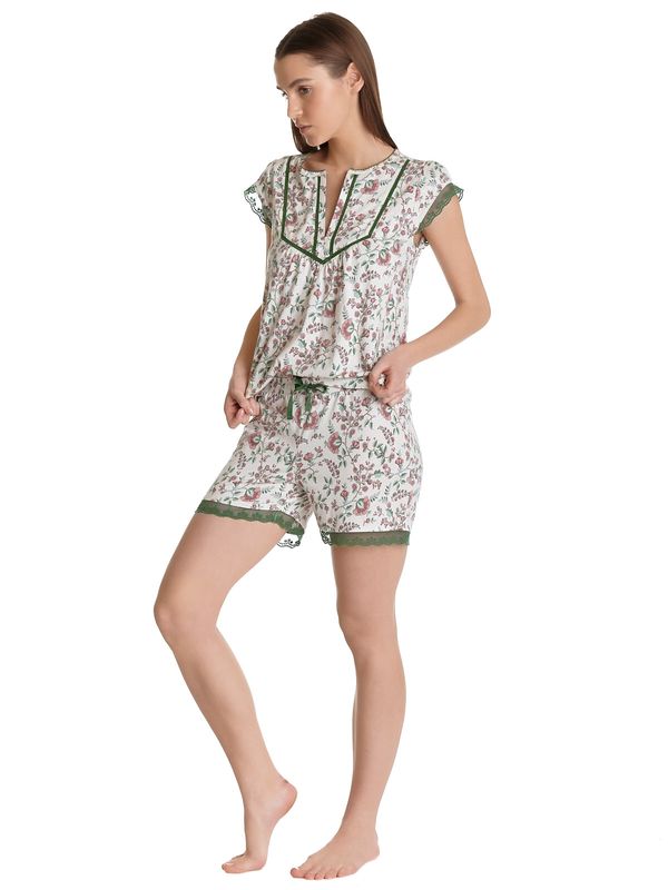 Nastrovje Potsdam Vive Maria Garden Girl Damen Pyjama creme/allover zollfrei