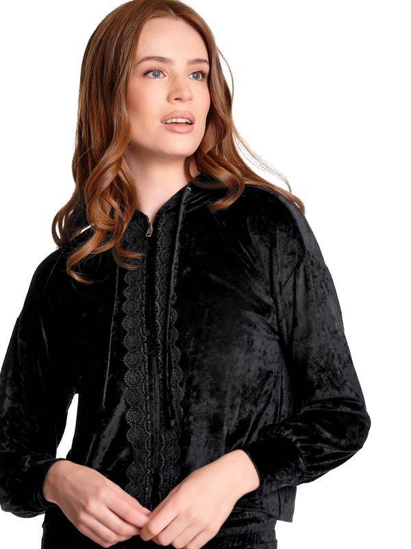 Nastrovje Potsdam Vive Maria Velvet Dream Damen Kapuzensweatjacke schwarz Blitzverkäufe
