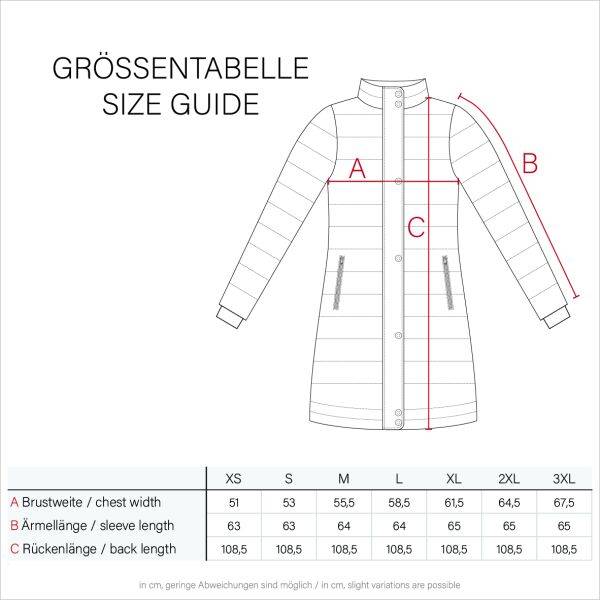 Navahoo Ayumii Damen lange Winter Steppjacke Zeitlich begrenztes Angebot