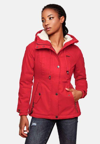 Navahoo Bikoo Damen gefütterte Winterjacke mit Teddyfell Blitzangebot