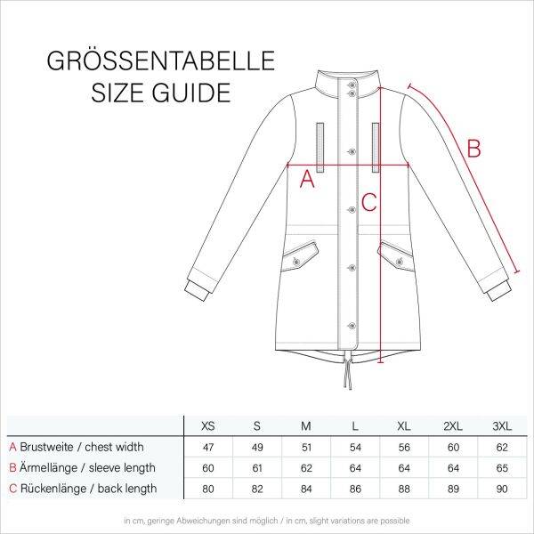 Navahoo Grinsekatze Damen lange Winterjacke mit Kapuze Kauf eins, bekomm eins gratis