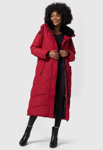 Navahoo Navahoo Hingucker Damen lange Winterjacke Schlussverkauf
