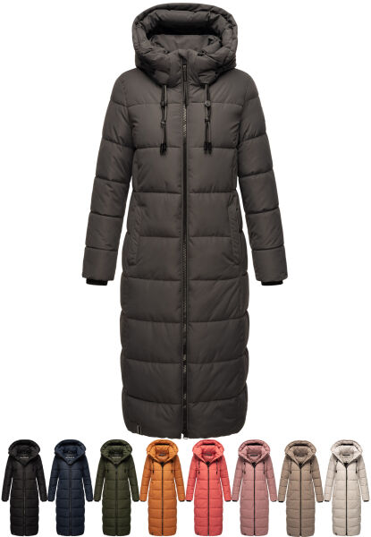 Navahoo Nadeshikoo Damen lange Winter Steppjacke