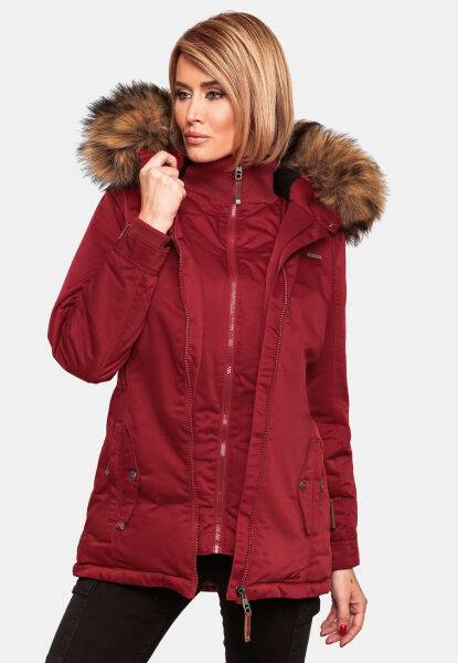 Navahoo Sanakoo Damen Winterjacke mit Teddyfell Große Rabatte