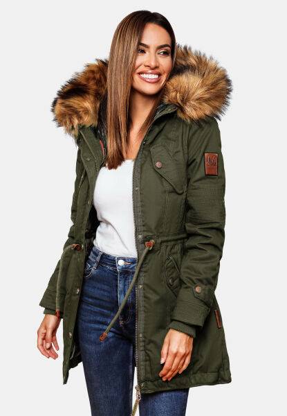 Navahoo La Viva Princess Damen Winterjacke mit Kapuze Räumungsverkauf