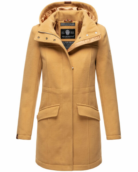 Navahoo Leilaniaa Damen Mantel Trenchcoat Wintermantel mit Kapuze Kauf eins, bekomm eins gratis
