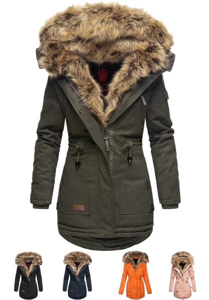 Navahoo Navahoo Daria Damen Parka Jacke mit Kunstfellkragen JETZT KAUFEN