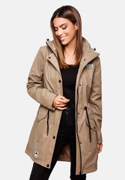 Navahoo Navahoo Deike Damen Regenjacke Regenmantel lang Teddyfell Neueste Stile