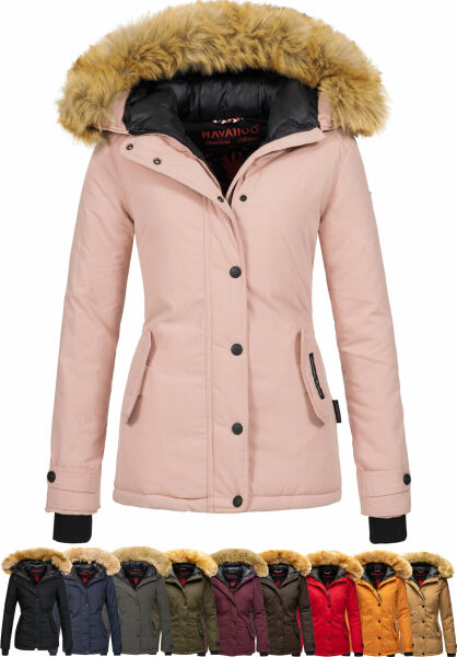 Navahoo Navahoo Laura warme Damen Winterjacke mit Kapuze