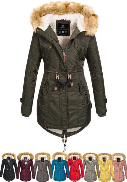 Navahoo Navahoo LaViva warme Damen Winterjacke mit Teddyfell 2025