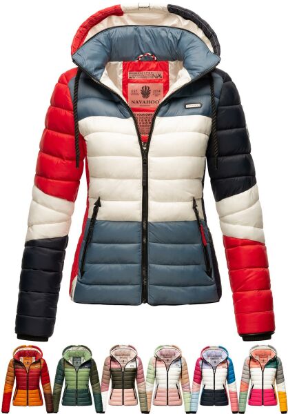 Navahoo Navahoo Lulana Multikulti Damen Steppjacke Colour Blocking Design