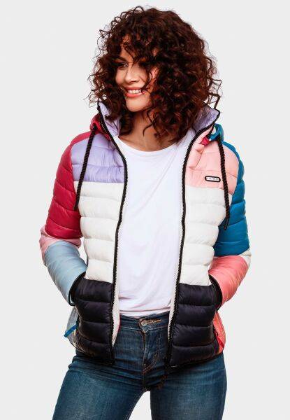 Navahoo Navahoo Lulana Multikulti Damen Steppjacke Colour Blocking Design Angebote