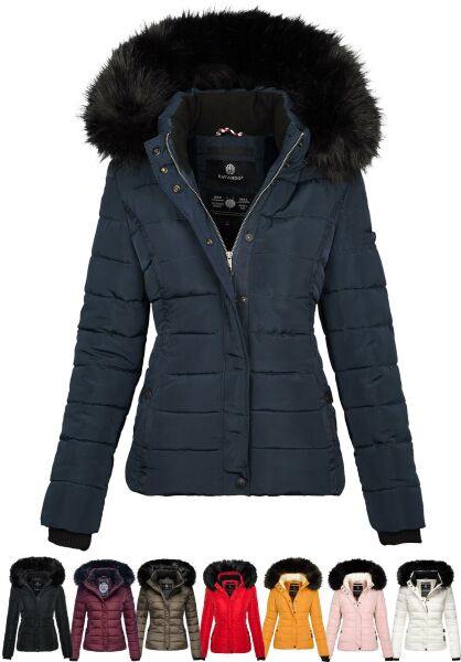 Navahoo Navahoo Miamor Damen Steppjacke mit Teddyfell