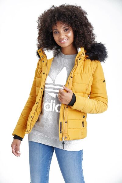 Navahoo Navahoo Miamor Damen Steppjacke mit Teddyfell Kostenloser Versand