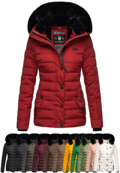 Navahoo Navahoo Milianaa Winter Jacke Stepp Kurzjacke gefüttert Kapuze Kunstfell