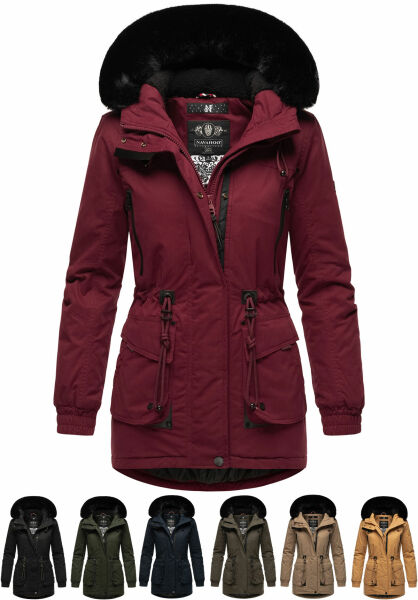 Navahoo Navahoo Olessaa Damen halblange Winterjacke mit Kapuze