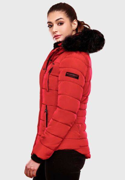 Navahoo Lotusblüte warme Damen Winterjacke gesteppt mit Kunstfell Online