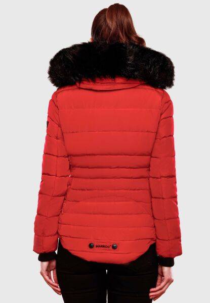 Navahoo Lotusblüte warme Damen Winterjacke gesteppt mit Kunstfell Online