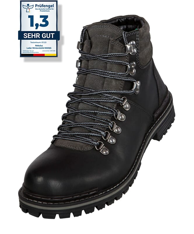 Nebulus Leder Winterstiefel HIKING Herren mit Merinowolle Versandkostenfrei
