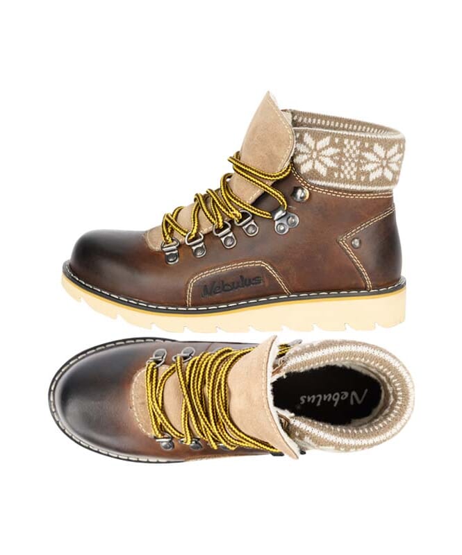 Nebulus Leder Winterstiefel FURGIE Damen mit Merinowolle Kostenloser Versand international