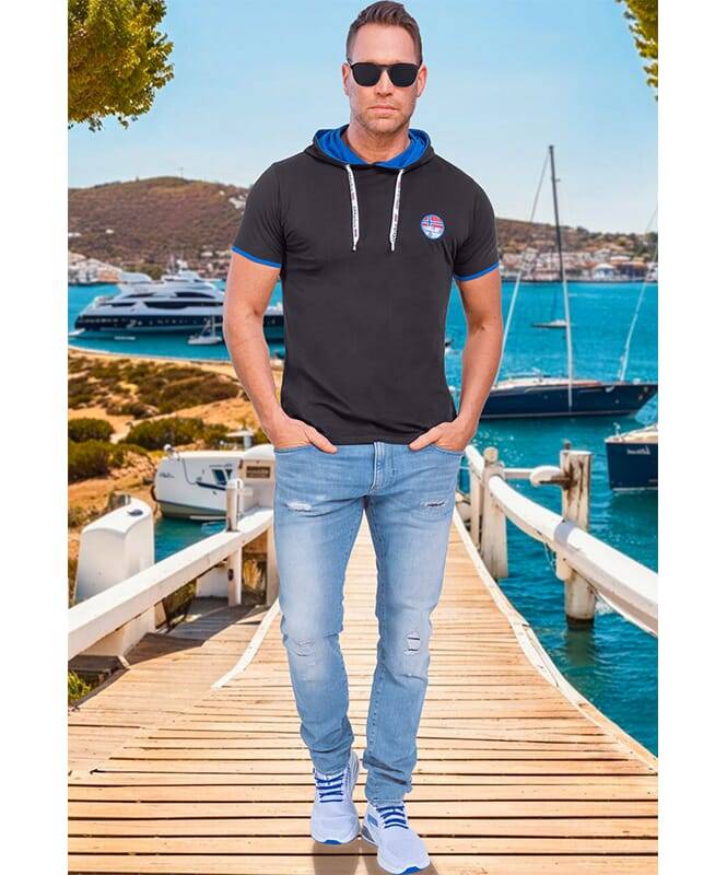 Nebulus T-Shirt Hoody TRACK Herren Rabatt