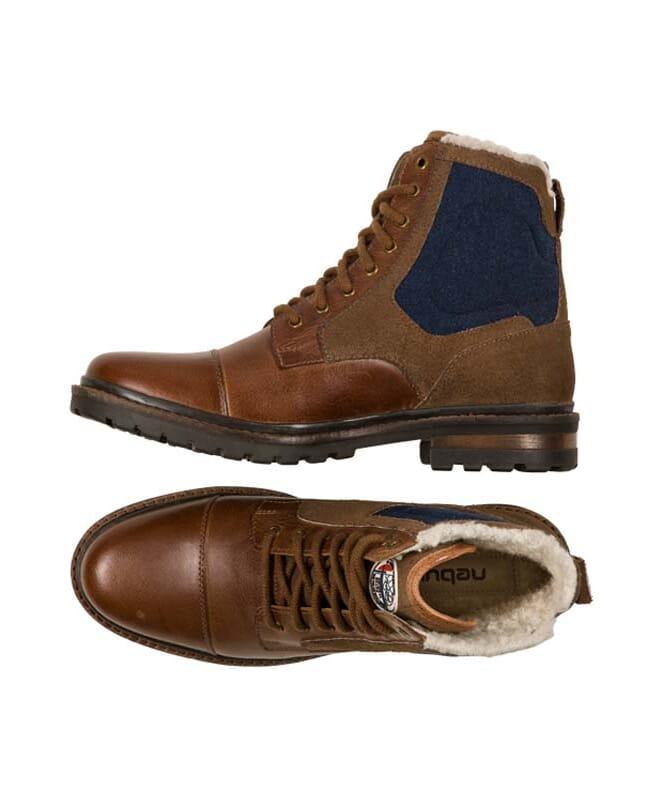 Nebulus Leder Winterstiefel BILL Herren mit Merinowolle Valentinstagsangebot