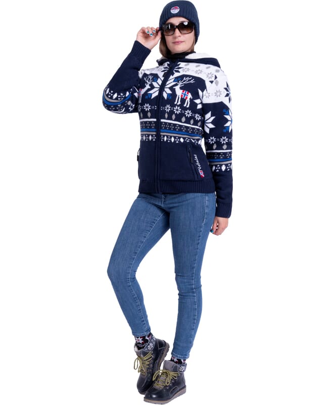 Nebulus Norweger Jacke Hoody mit Teddyfell NORON Damen Blitzangebot