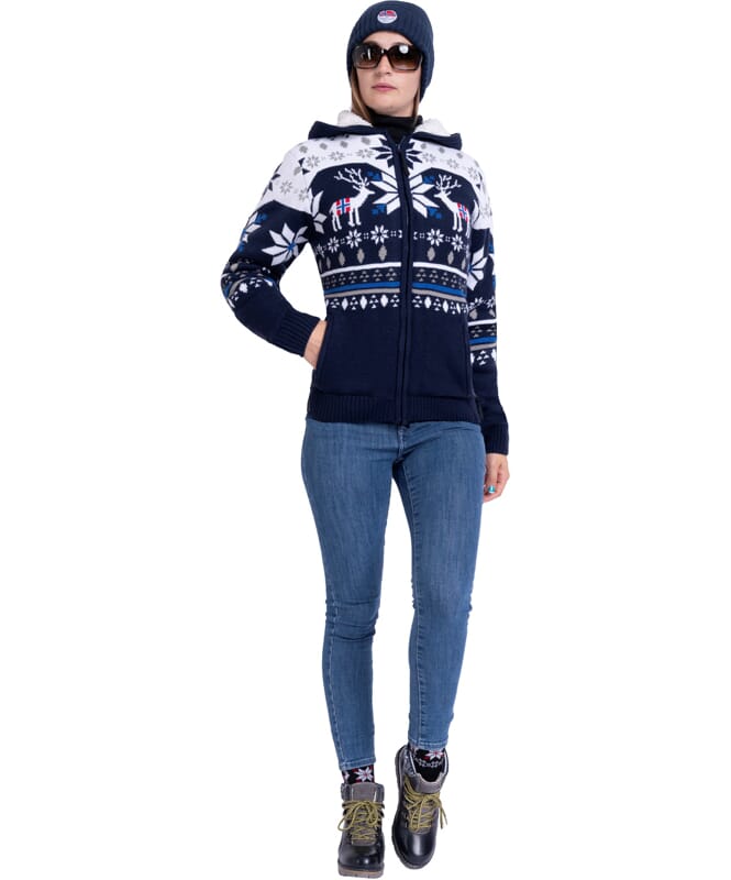 Nebulus Norweger Jacke Hoody mit Teddyfell NORON Damen Blitzangebot