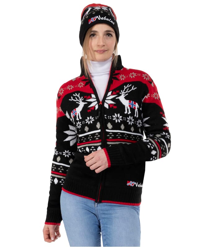 Nebulus Norweger Strickjacke mit Teddyfell SVERRE Damen Neueste Stile