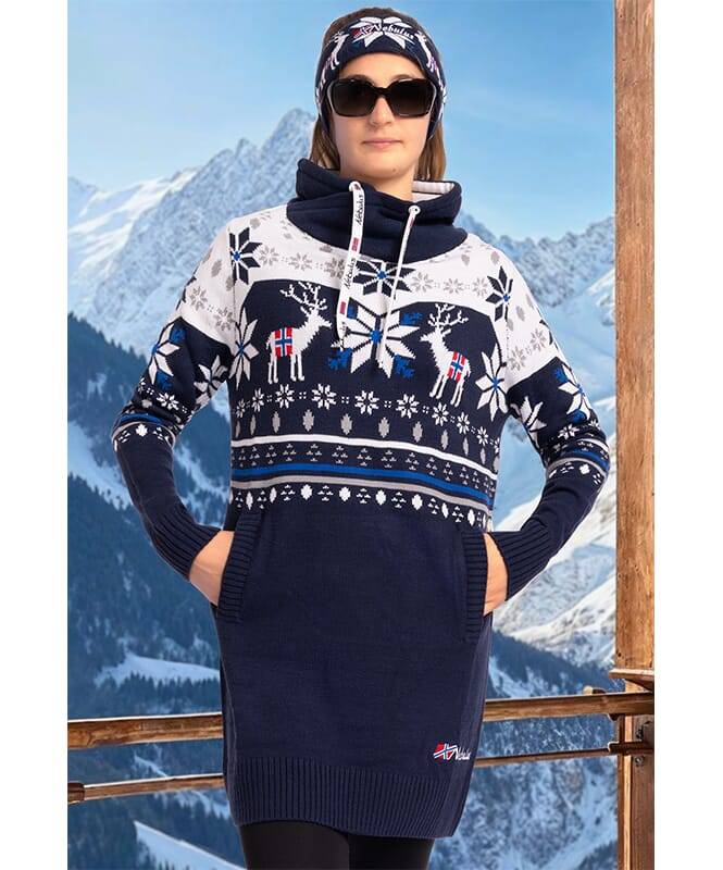 Nebulus Norweger Strickkleid FINALY Damen Auslauf