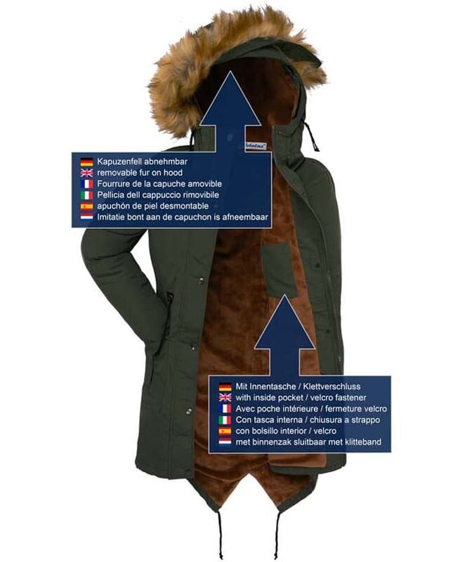 Nebulus Damenparka mit Teddyfell MILANO Damen Bis zu 55% Rabatt